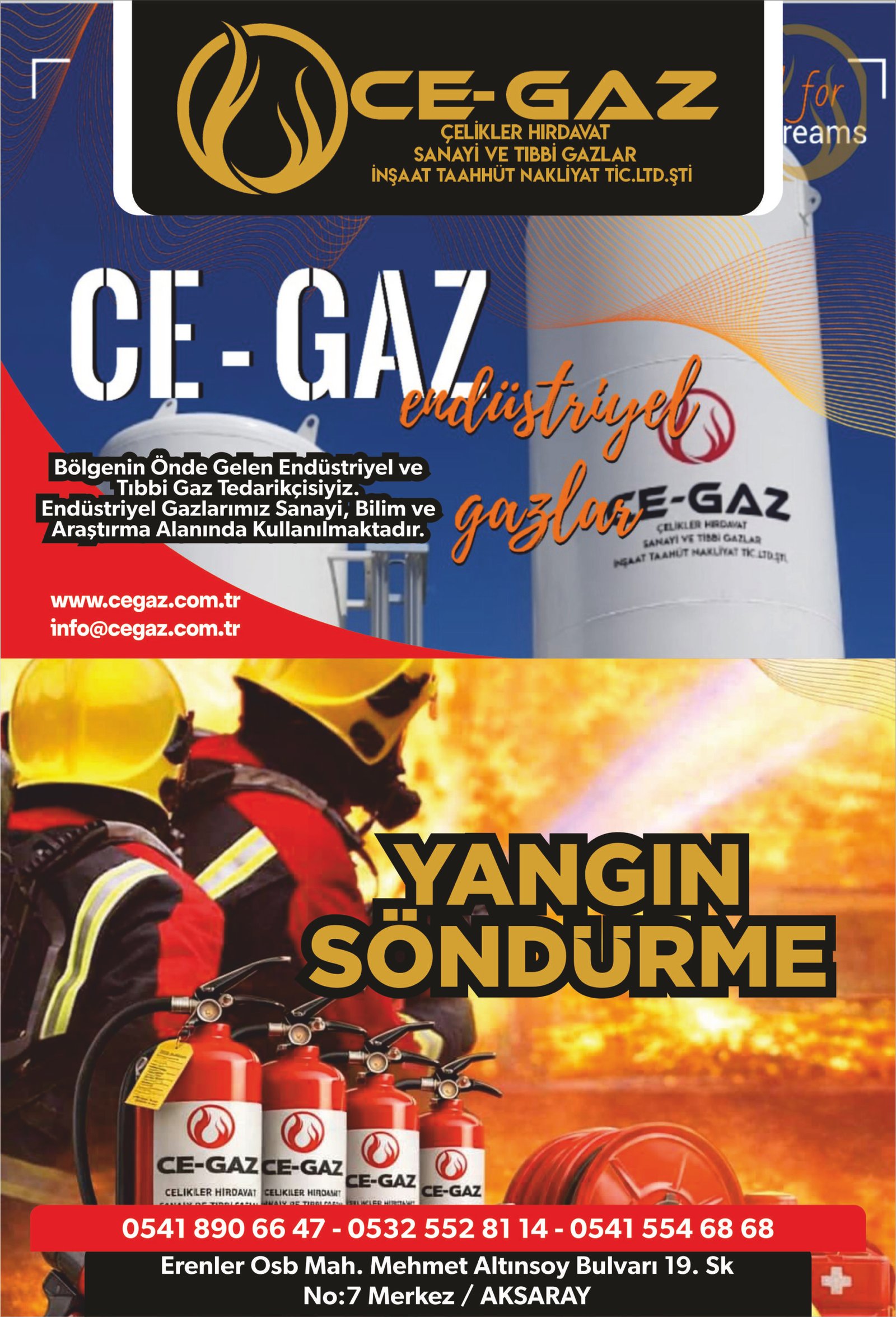 Ce Gaz Endüstriyel Gazlar – AKSARAY