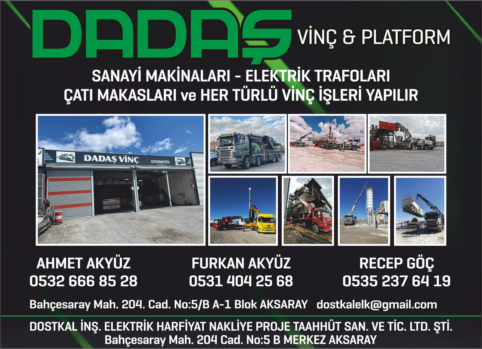 Dadaş Vinç Platform – AKSARAY