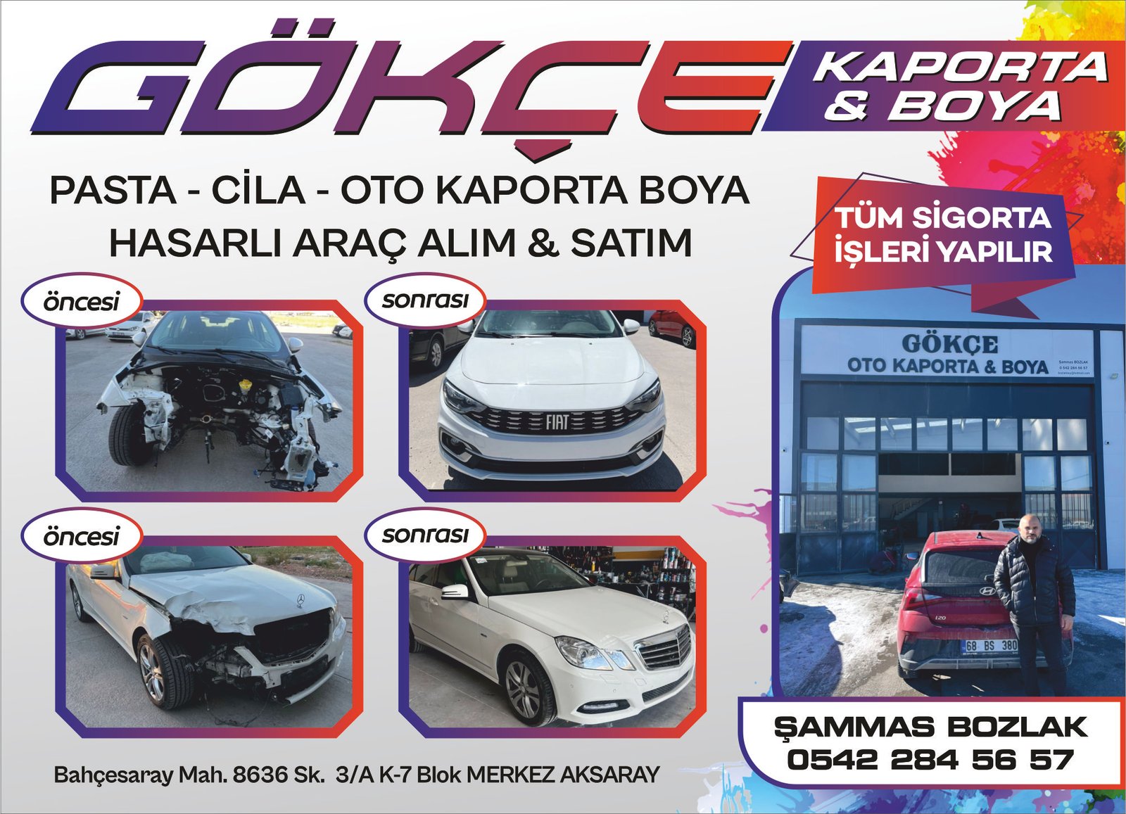 Gökçe Oto Kaporta Boya aksaray – AKSARAY