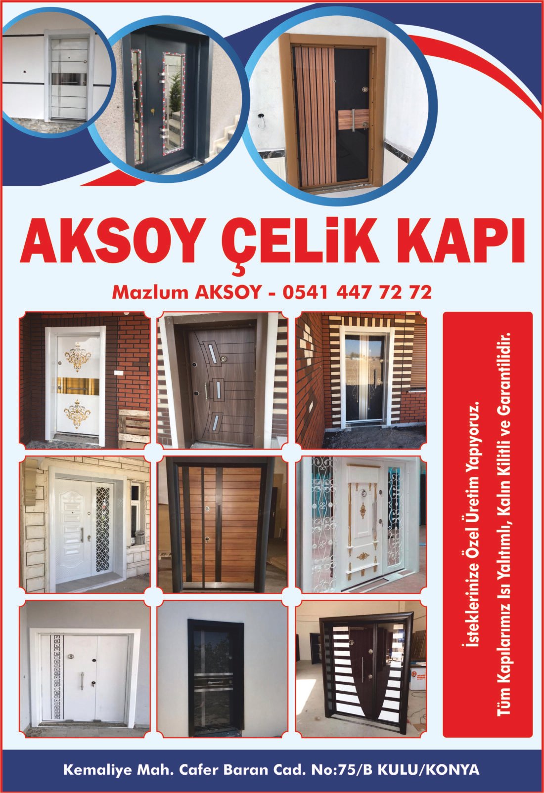 Aksoy Çelik Kapı – KULU