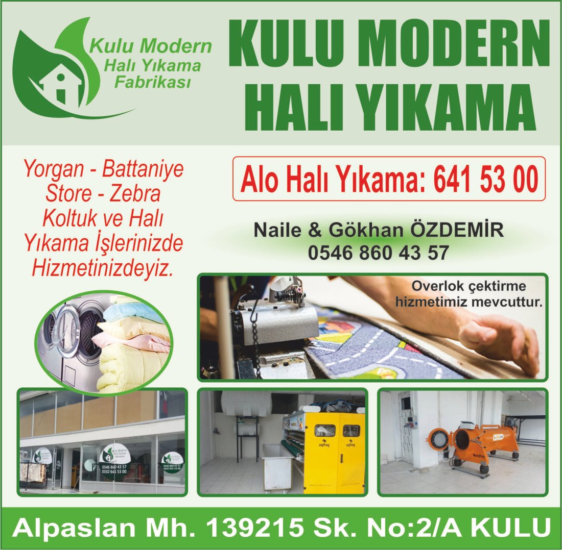 Kulu Modern Halı Yıkama – KULU
