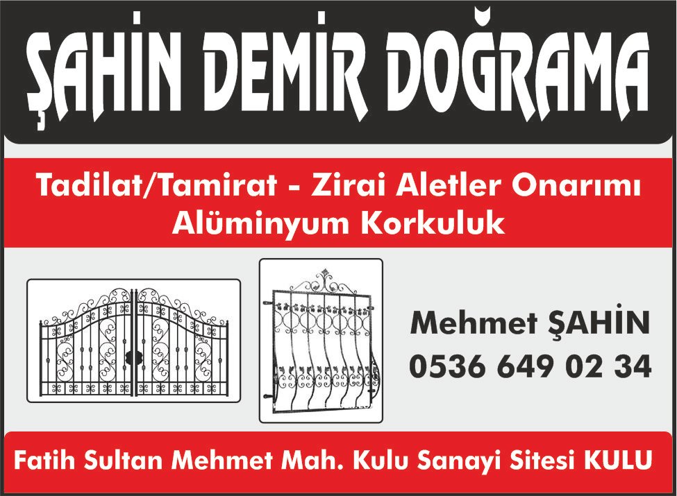Şahin Demir Doğrama – KULU