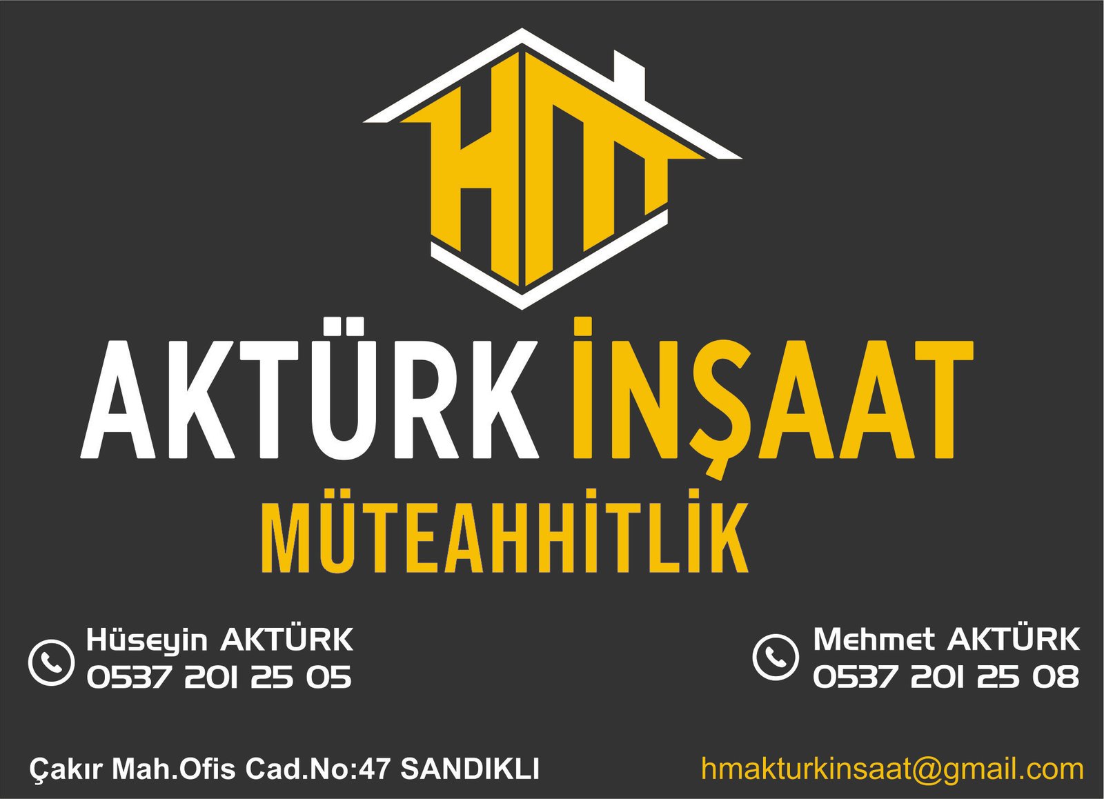 AKTÜRK İNŞAAT - SANDIKLI - AFYONKARAHİSAR