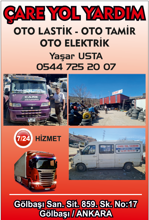 çare oto lastik yol yardım gölbaşı ankara