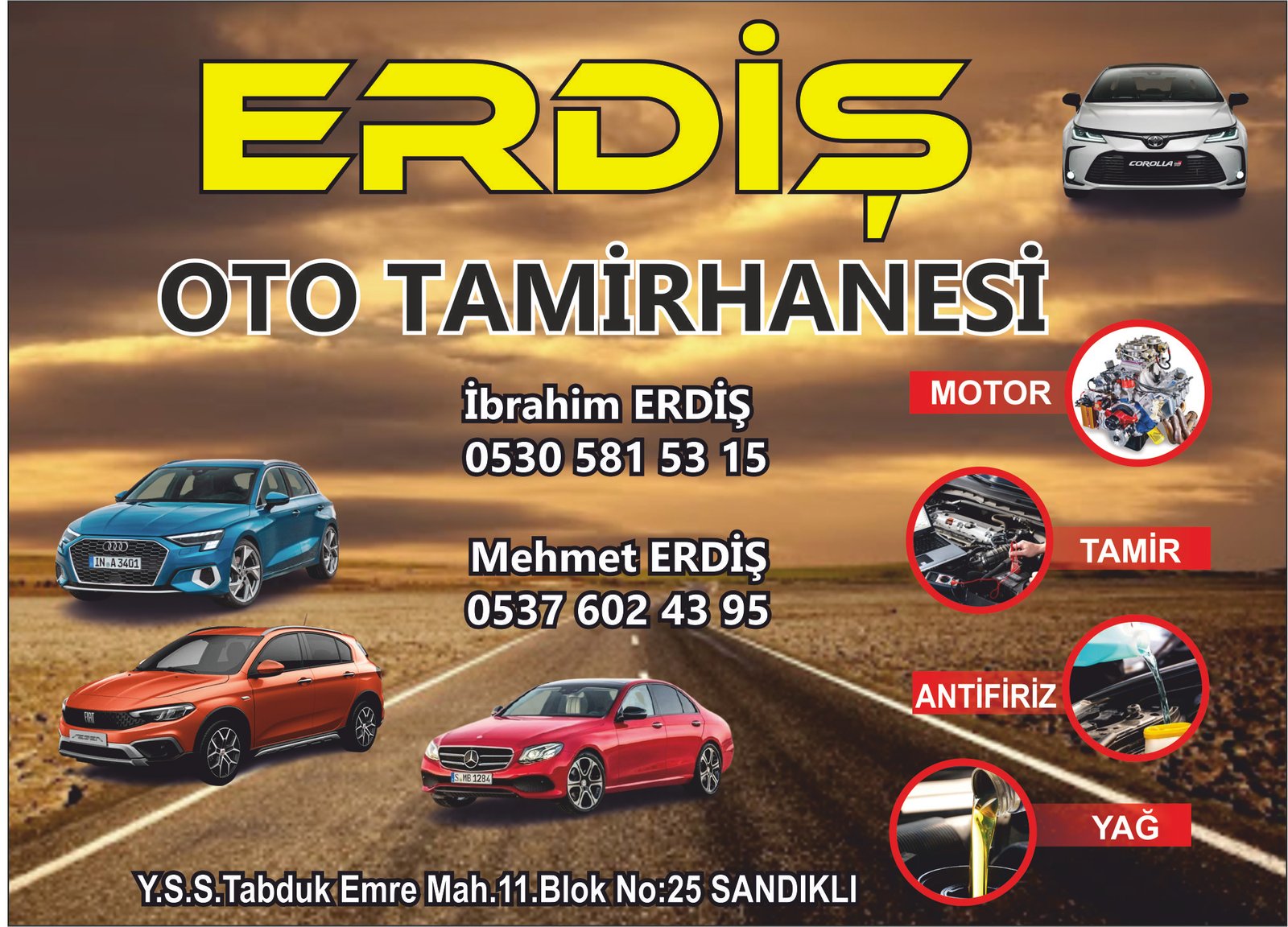 ERDİŞ OTO TAMİR - SANDIKLI - AFYONKARAHİSAR