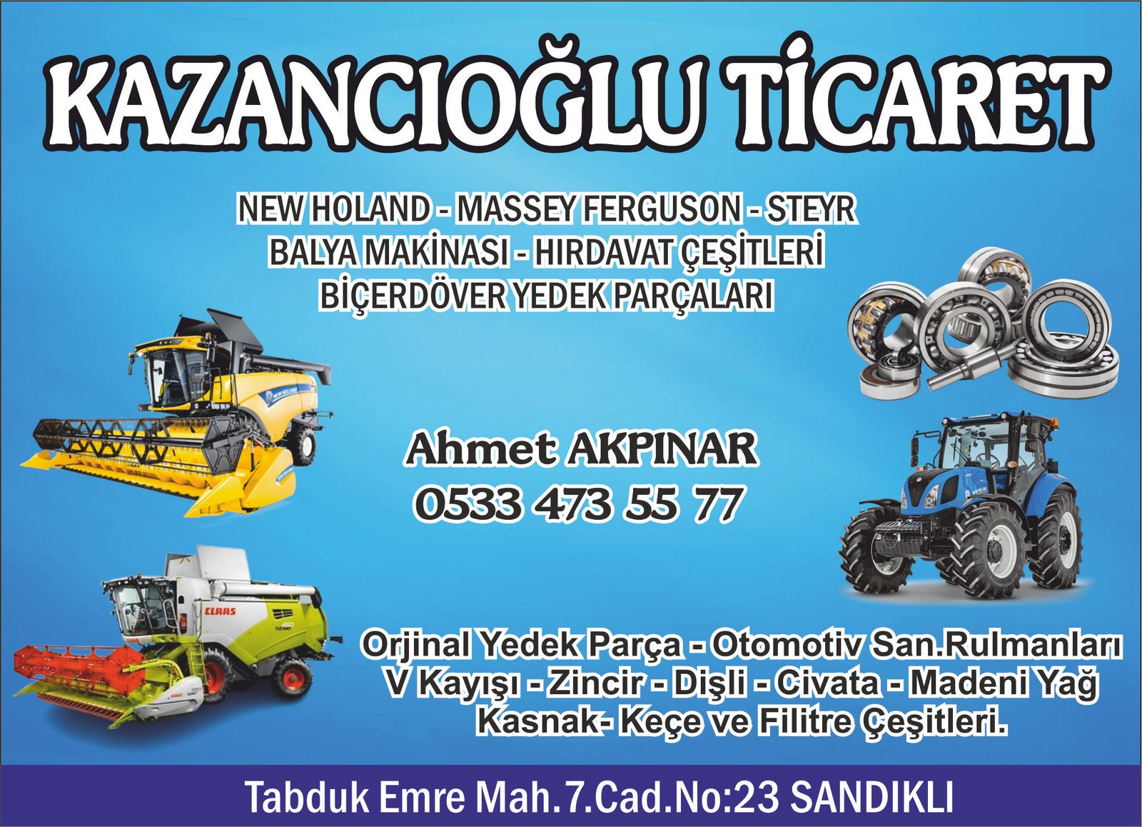 KAZANCIOĞLU TİCARET - SANDIKLI - AFYONKARAHİSAR