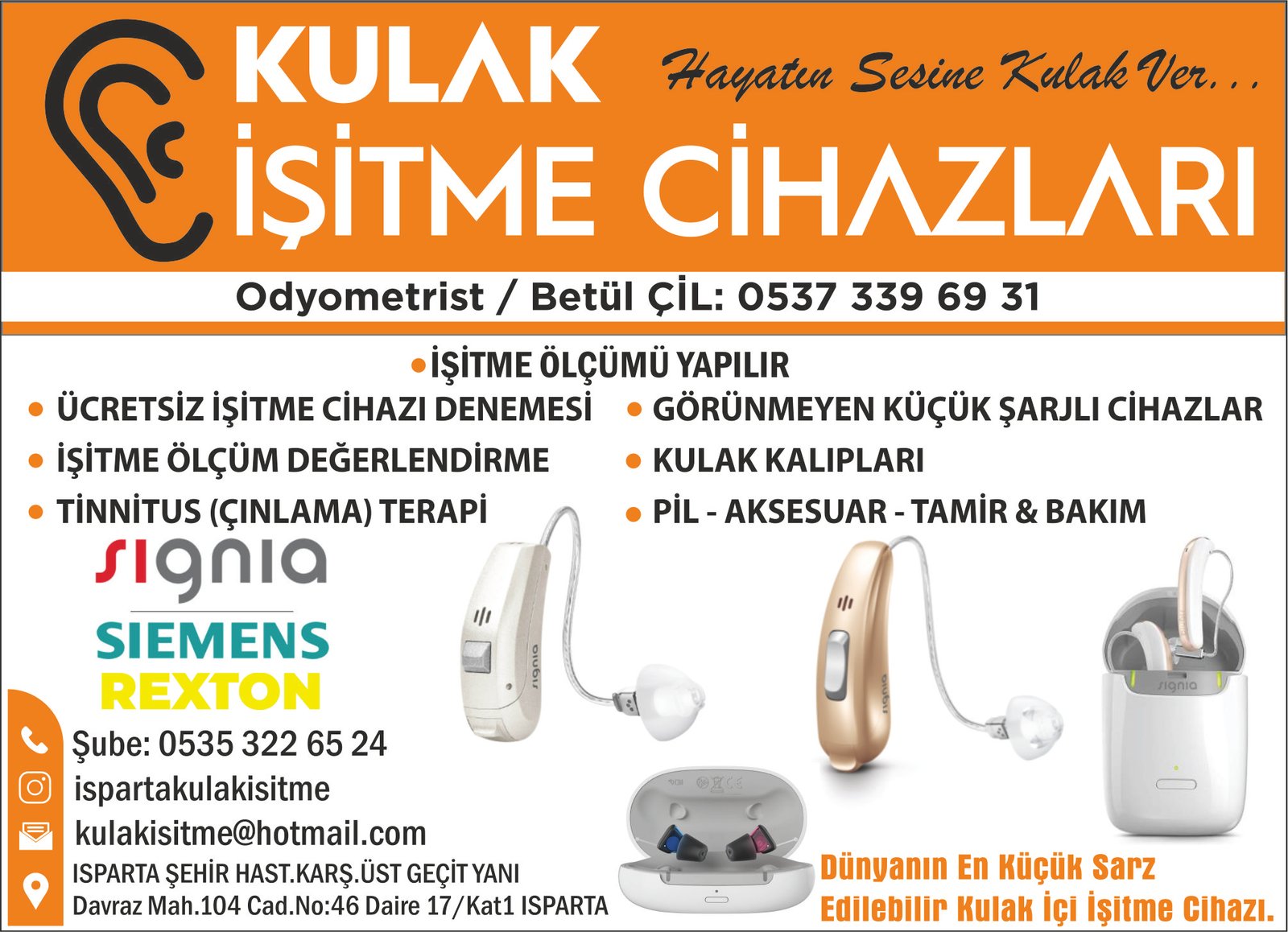 Kulak İşitme - Isparta