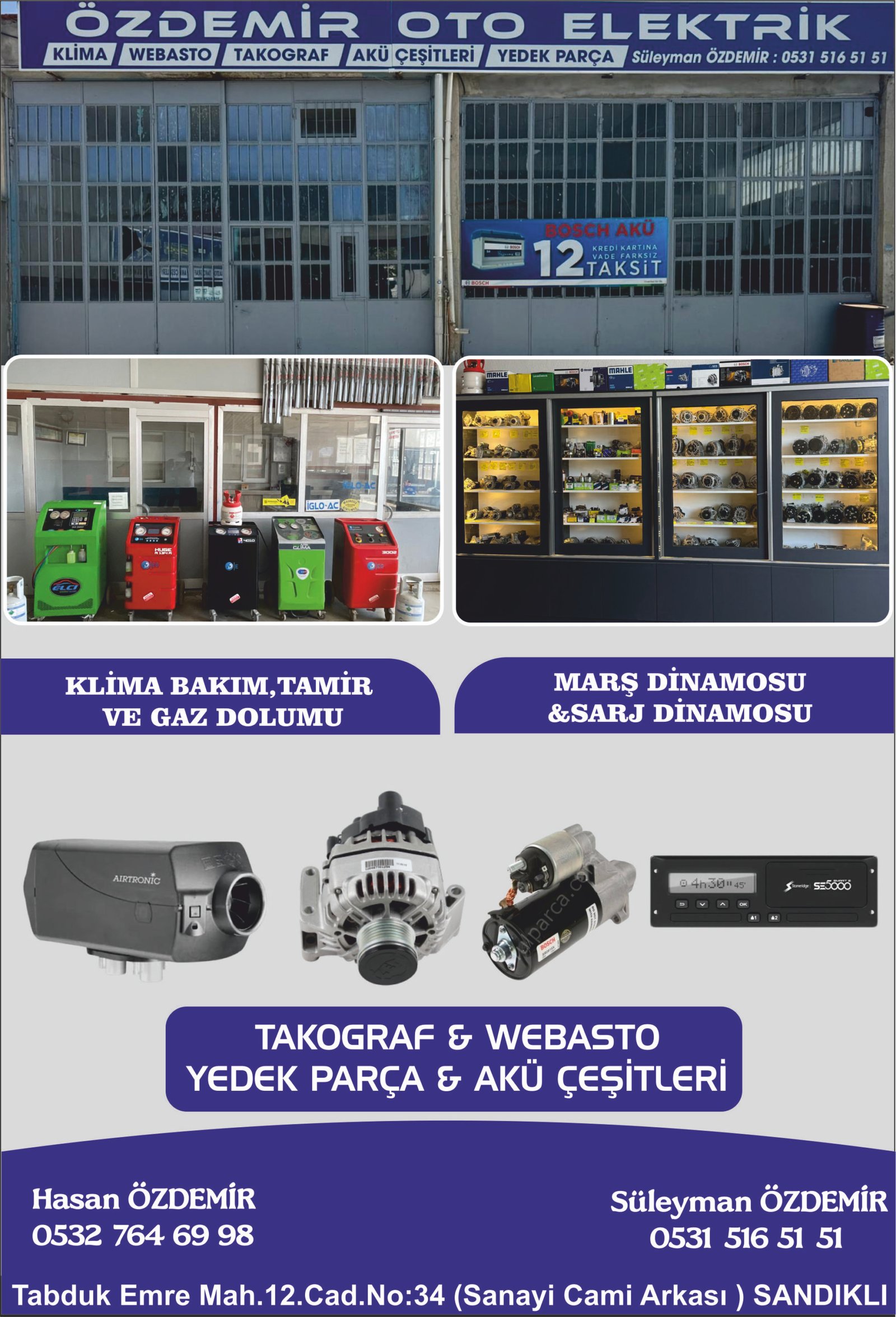 ÖZDEMİR OTO ELEKTRİK - SANDIKLI - AFYONKARAHİSAR