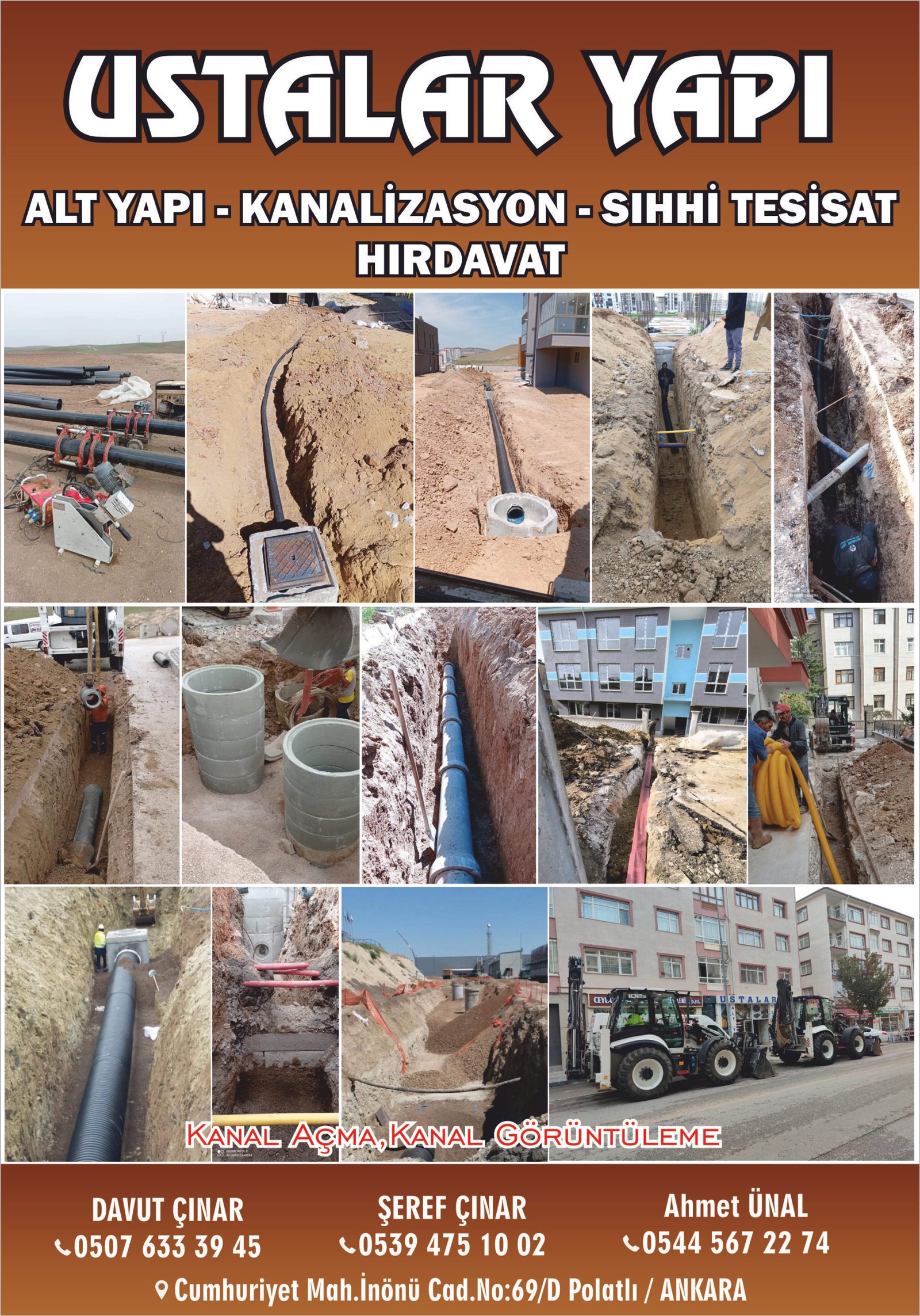 Ustalar Yapı kanalizasyon ALT YAPI