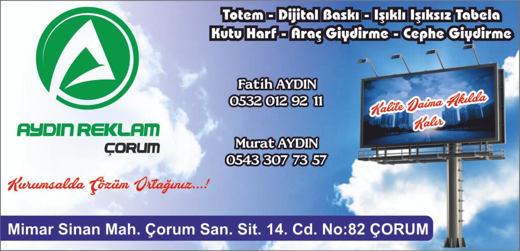 AYDIN REKLAM - ÇORUM