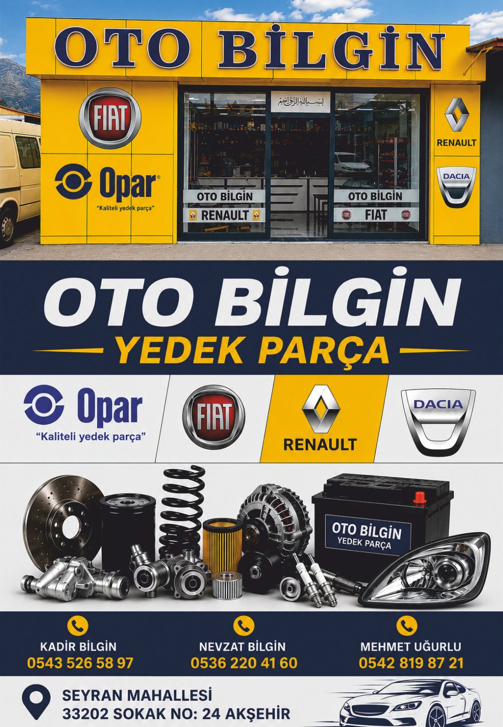 Bilgin Oto Yedek Parça – AKŞEHİR