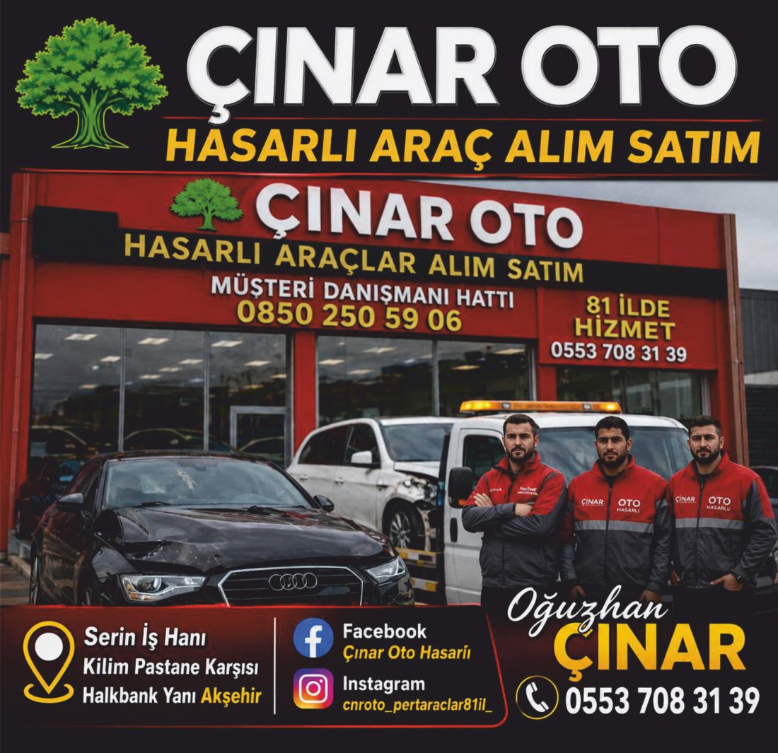 Çınar Oto Hasarlı Araç Alım Satım – AKŞEHİR
