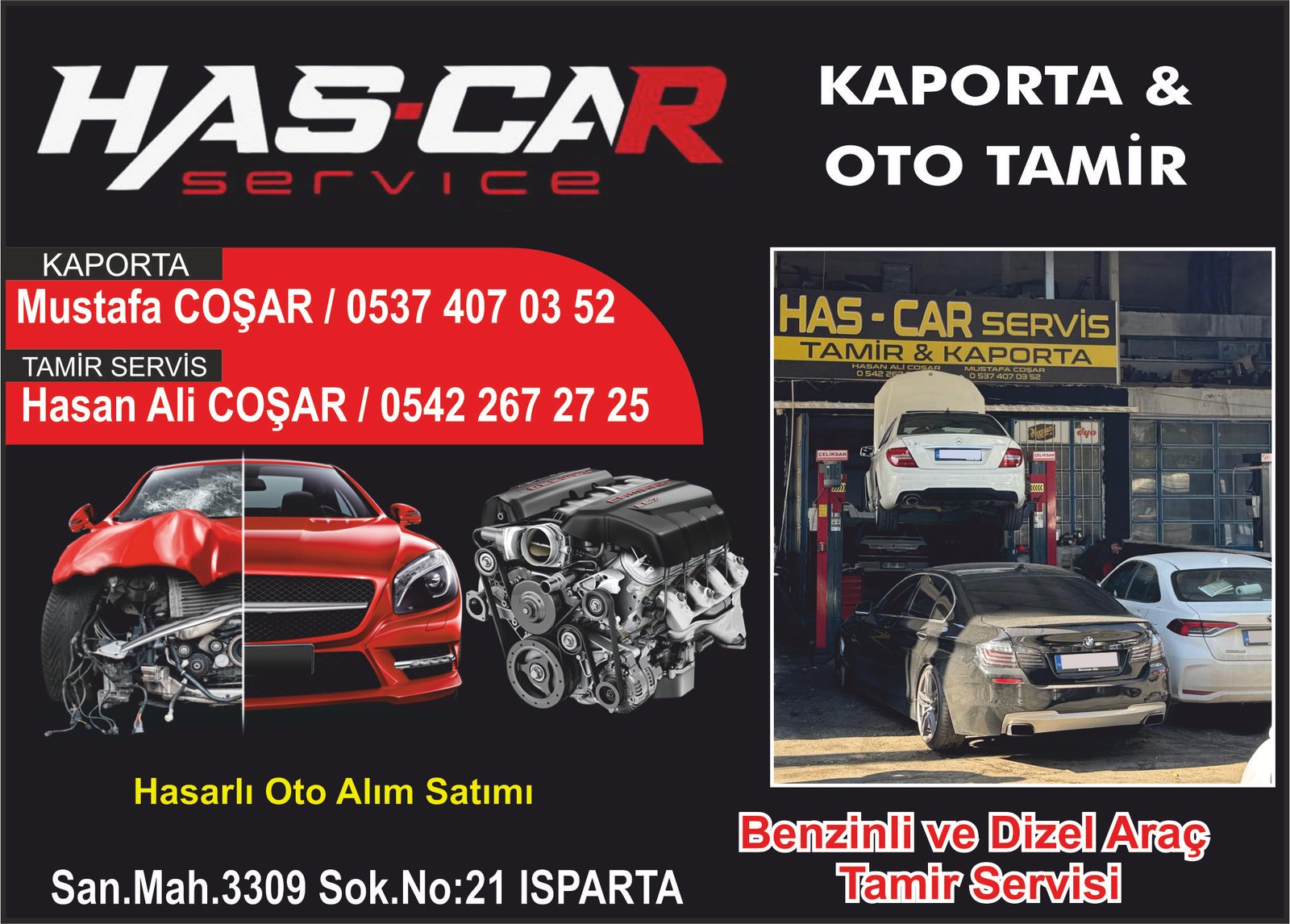 Hascar Oto Tamir - ISPARTA