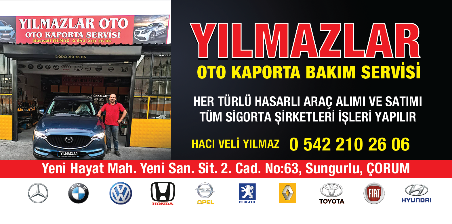 Yılmazlar Oto Kaporta Bakım Servisi – Çorum